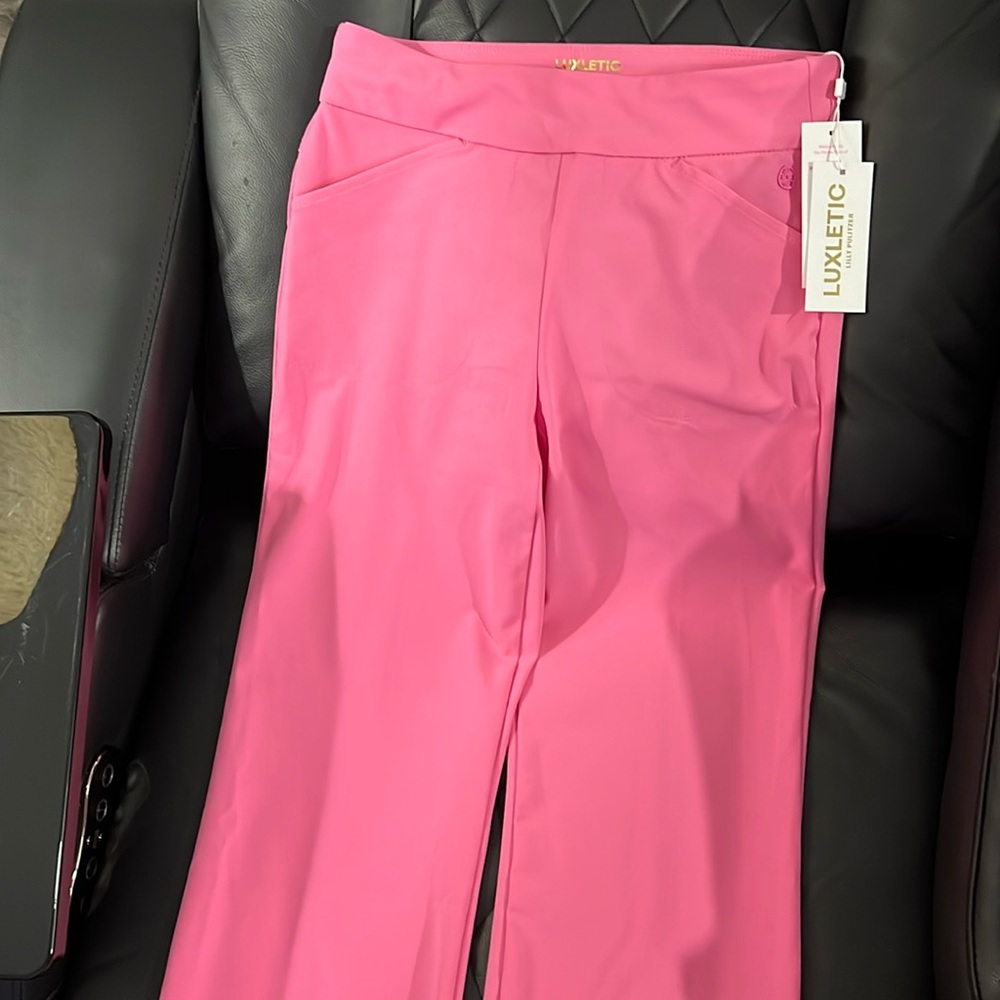 Brand new, beautiful and very comfy Luxletic Lilly Pulitzer pant, Size 2. - Picture 3 of 5